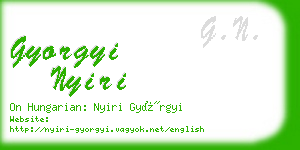 gyorgyi nyiri business card